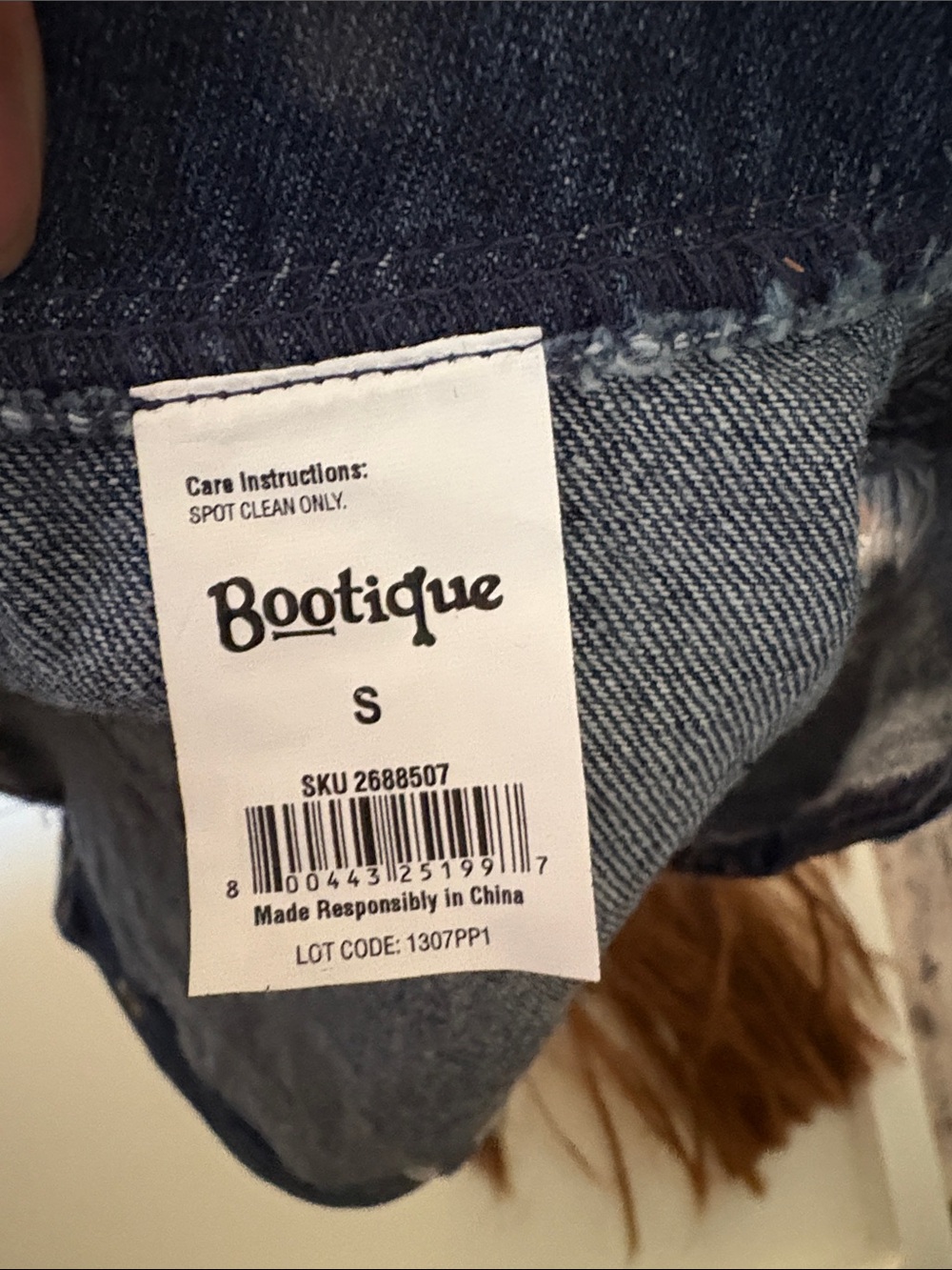 Dog Halloween Costume Bootique Blue Denim Vest & Mullet Wig - Picture 2 of 3